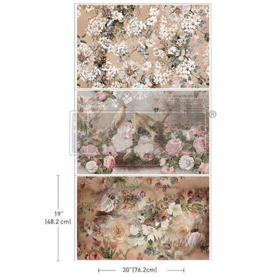 ReDesign with Prima Art & Craft Paper DECOUPAGE DECOR TISSUE PAPER PACK – ROMANCE IN BLOOM – 3 SHEETS, 19.5″X30″ EACH