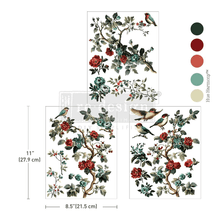 Load image into Gallery viewer, ReDesign with Prima Art & Craft Paper MIDDY TRANSFERS® – THE ROSY NEST – 3 SHEETS, 8.5″X11″