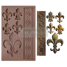 Load image into Gallery viewer, ReDesign with Prima Craft Moulds DECOR MOULDS® – FLEUR DE LIS EN OR – 1 PC, 5″X8″X8MM