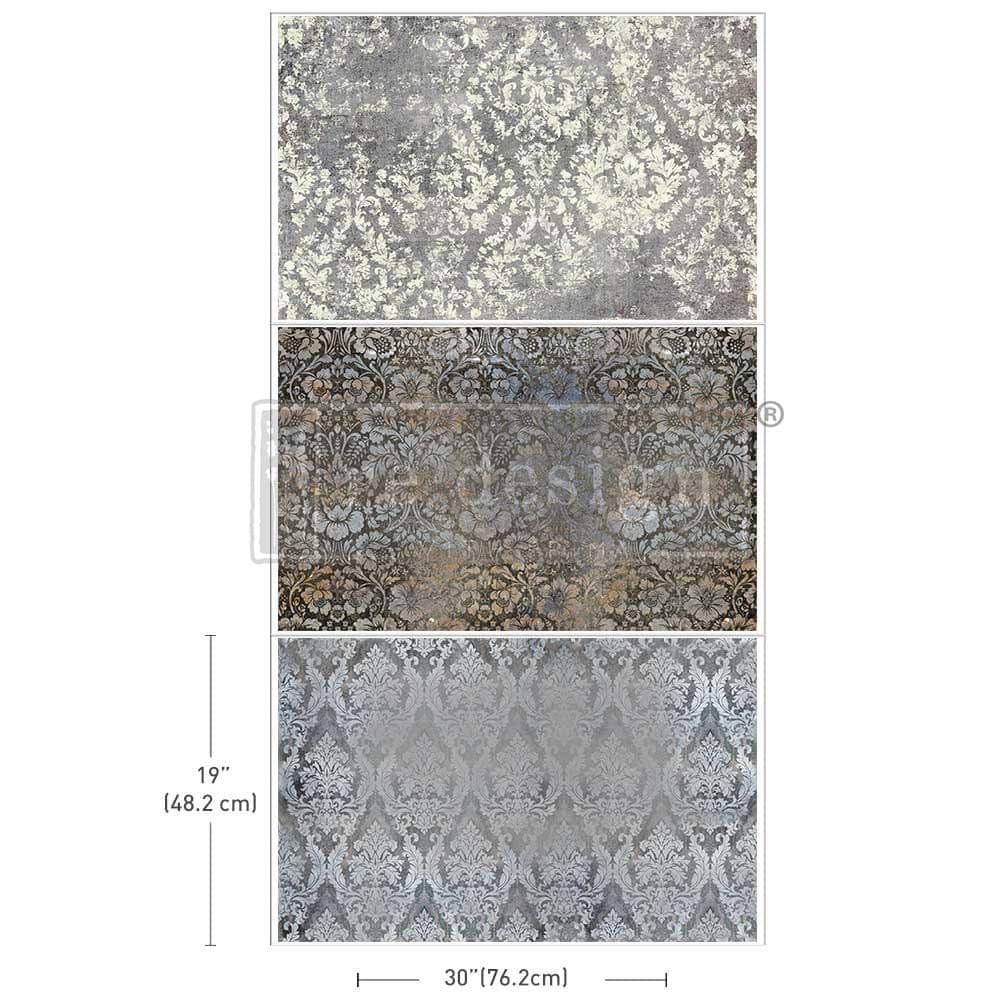 ReDesign with Prima DECOUPAGE DECOR TISSUE PAPER PACK – ANTIQUE ELEGANCE – 3 SHEETS, 19.5″X30″ EACH