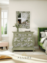 Load image into Gallery viewer, Allure Design & Creations Vintage American Signature Bamboo and Rattan Bombay Chest with Mirror