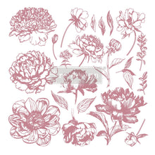Load image into Gallery viewer, ReDesign with Prima CLEARLY-ALIGNED DÉCOR STAMPS – LINEAR FLORAL – 12×12 CLEAR CLING