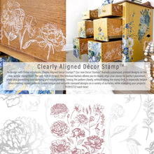 Load image into Gallery viewer, ReDesign with Prima CLEARLY-ALIGNED DÉCOR STAMPS – LINEAR FLORAL – 12×12 CLEAR CLING