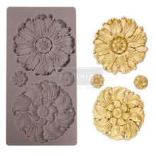 Load image into Gallery viewer, ReDesign with Prima Craft Molds DÉCOR MOULD KACHA – ENGRAVED MEDALLIONS – 3 SHEETS, 8.5″X11″