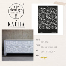 Load image into Gallery viewer, ReDesign with Prima Decor Stencils DÉCOR STENCIL KACHA – RENATA – 18″X25.5″ LASER CUT ON 16 MIL MYLAR