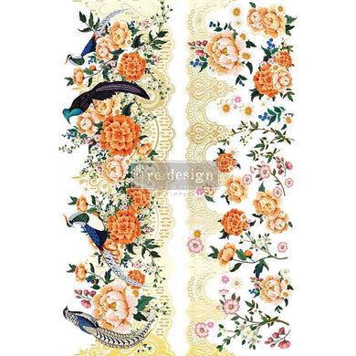 ReDesign with Prima DECOR TRANSFERS® – CECE PHEASANTS & PEONIES – TOTAL SHEET SIZE 24×35, CUT INTO 2 SHEETS