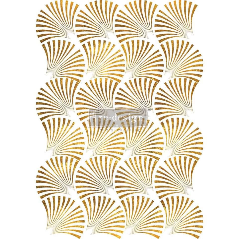 ReDesign with Prima DECOR TRANSFERS® – GEO WAVE – TOTAL SHEET SIZE 24×35, CUT INTO 3 SHEETS