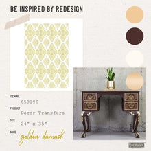 Load image into Gallery viewer, ReDesign with Prima DECOR TRANSFERS® – KACHA GOLD DAMASK