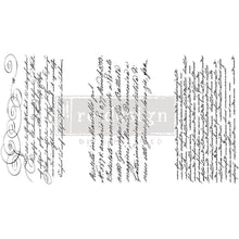 Load image into Gallery viewer, ReDesign with Prima DECOR TRANSFERS® – SECRET LETTER – 3 SHEETS, 6″X12″