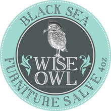 Load image into Gallery viewer, Wise Owl Finishes 4 oz / Black Sea Furniture Salve
