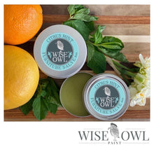 Load image into Gallery viewer, Wise Owl Finishes 4 oz / Citrus Mint Furniture Salve
