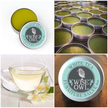 Load image into Gallery viewer, Wise Owl Finishes 4 oz / White Tea Furniture Salve
