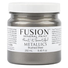 Load image into Gallery viewer, Fusion Fusion Mineral Paint 250mil (8.5oz) / Brushed Steel Fusion Metallic Paint