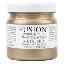 Load image into Gallery viewer, Fusion Fusion Mineral Paint 250mil (8.5oz) / Vintage Gold Fusion Metallic Paint