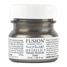 Load image into Gallery viewer, Fusion Fusion Mineral Paint Tester 37mil (1.25 oz) / Brushed Steel Fusion Metallic Paint