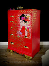 Load image into Gallery viewer, Allure Design & Creations Geisha Girl Waterfall Dresser