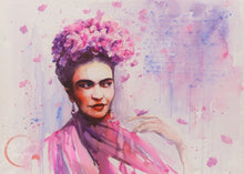 Load image into Gallery viewer, Aussie Luxe Decoupage Paper Large - 57cm x 79.8cm or 22.44" x 31.41" Frida in Pink Luxe Decoupage Paper 40 gsm