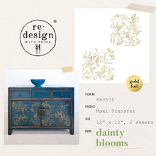 Load image into Gallery viewer, ReDesign with Prima *PRE ORDER* MAXI TRANSFERS® – DAINTY BLOOMS 12”X12”