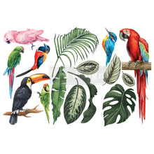 Load image into Gallery viewer, ReDesign with Prima SMALL TRANSFERS – TROPICAL BIRDS – 3 SHEETS, 6″X12″