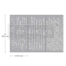 Load image into Gallery viewer, ReDesign with Prima Transfer Paper DECOR TRANSFERS® – SECRET LETTER II – 3 SHEETS, 6″X12″