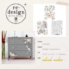 Load image into Gallery viewer, ReDesign with Prima Transfer Paper MIDDY DECOR TRANSFERS® – NATURAL WONDERS – 3 SHEETS, 8.5″X11″