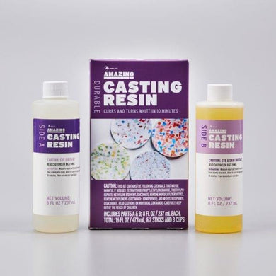 ReDesign with Prima AMAZING CASTING RESIN RESIN – INCLUDES PARTS A & B; 8 FL OZ / TOTAL 16 FL OZ + 2 STICKS + 3 CUPS *NO D
