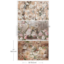 Load image into Gallery viewer, ReDesign with Prima Art &amp; Craft Paper DECOUPAGE DECOR TISSUE PAPER PACK – ROMANCE IN BLOOM – 3 SHEETS, 19.5″X30″ EACH

