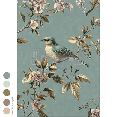 ReDesign with Prima Decor Fiber Paper A1 Decoupage Fiber – Blue Song – 1 sheet, 23.4″x33.1″