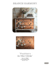 Load image into Gallery viewer, ReDesign with Prima Decor Fiber Paper A1 Decoupage Fiber – Feathers In The Glow – 1 sheet, 23.4″x33.1″
