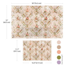Load image into Gallery viewer, ReDesign with Prima Decor Fiber Paper Double Delight Decoupage Fiber Paper Set – Blushing Bloom – Total 2 sheets – 1 sheet, 19.5″x30″ + 1 sheet, 11.7″x16.5″
