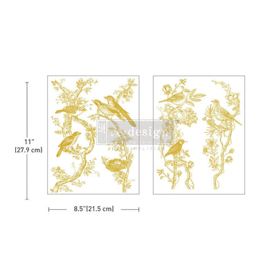 ReDesign with Prima Decor Transfers Middy Foil Transfers® Kacha – Golden Serenade – 2 sheets, 8.5″x11″