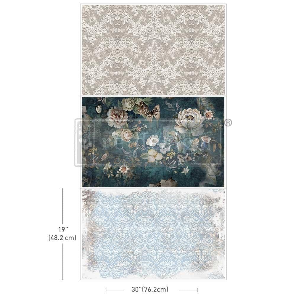 ReDesign with Prima DECOUPAGE DECOR TISSUE PAPER PACK – HEARTFELT MEMORIES – 3 SHEETS, 19.5″X30″ EACH