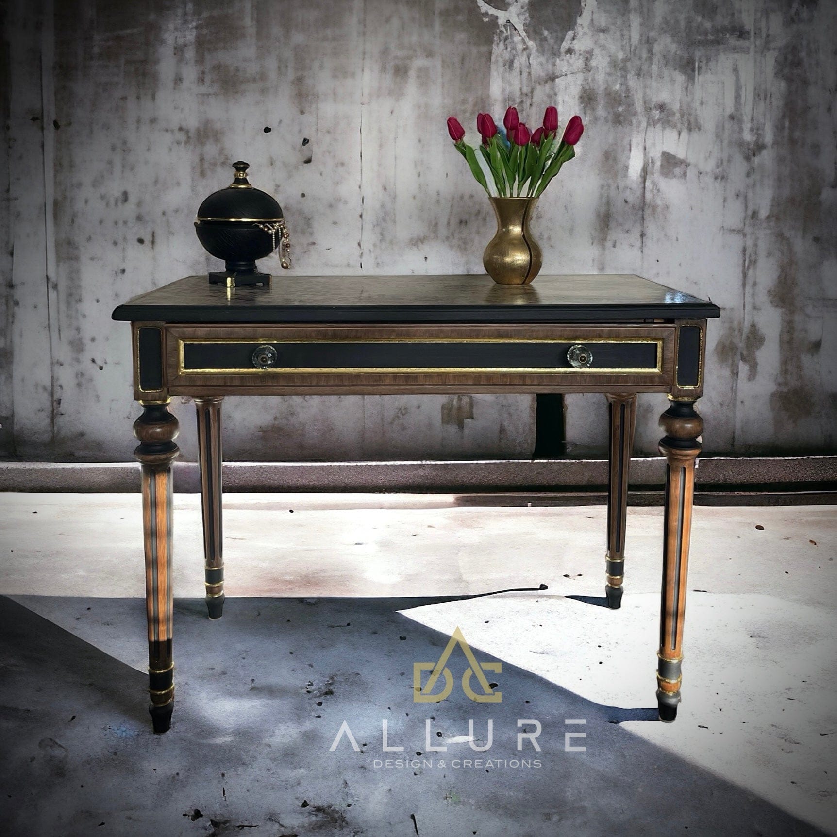 Allure Design & Creations Desk Hollywood Regency Writing Desk