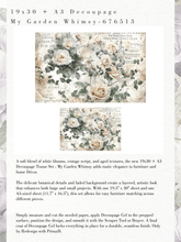 Load image into Gallery viewer, Redesign with Prima Double Delight Decoupage Fiber Paper Set – My Garden Whimsy – Total 2 sheets – 1 sheet, 19.5″x30″ + 1 sheet, 11.7″x16.5″
