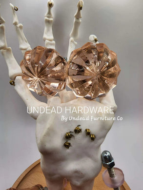 Undead Hardware Furniture Hardware Dawn - Pink Umbrella Glass Knob - 4 Pack