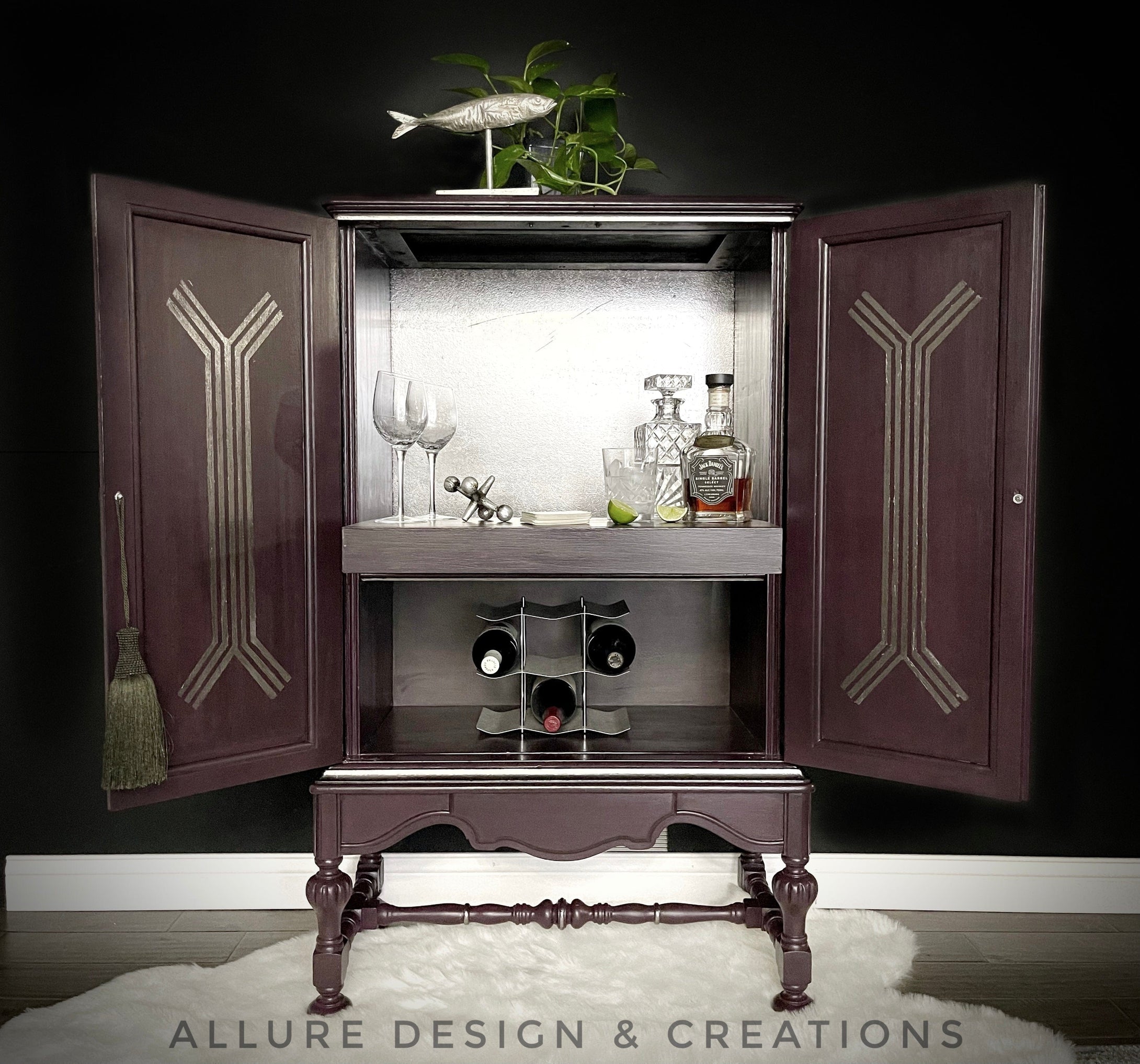 Allure Design & Creations Furniture Jacobean Style Drinks Cabinet **SOLD**