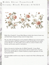 Load image into Gallery viewer, ReDesign with Prima Middy Transfers® – Creamy Blush Blooms – 3 sheets, 8.5″x11″
