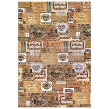 Load image into Gallery viewer, ReDesign with Prima REDESIGN DECOR TRANSFERS® – VINTAGE CIGAR BOX DESIGN SIZE 22″ X 32″
