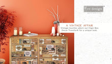 Load image into Gallery viewer, ReDesign with Prima REDESIGN DECOR TRANSFERS® – VINTAGE CIGAR BOX DESIGN SIZE 22″ X 32″
