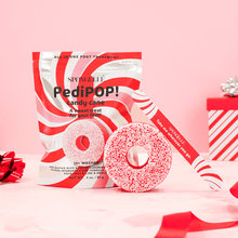 Load image into Gallery viewer, Spongellé | Bestsellers: Fall, Halloween, Christmas 2026 Spongellé  |  Bestsellers: Fall, Halloween, Christmas 2026 - Candy Cane Holiday PediPOP Pedi Buffer &amp; Nail File Christmas
