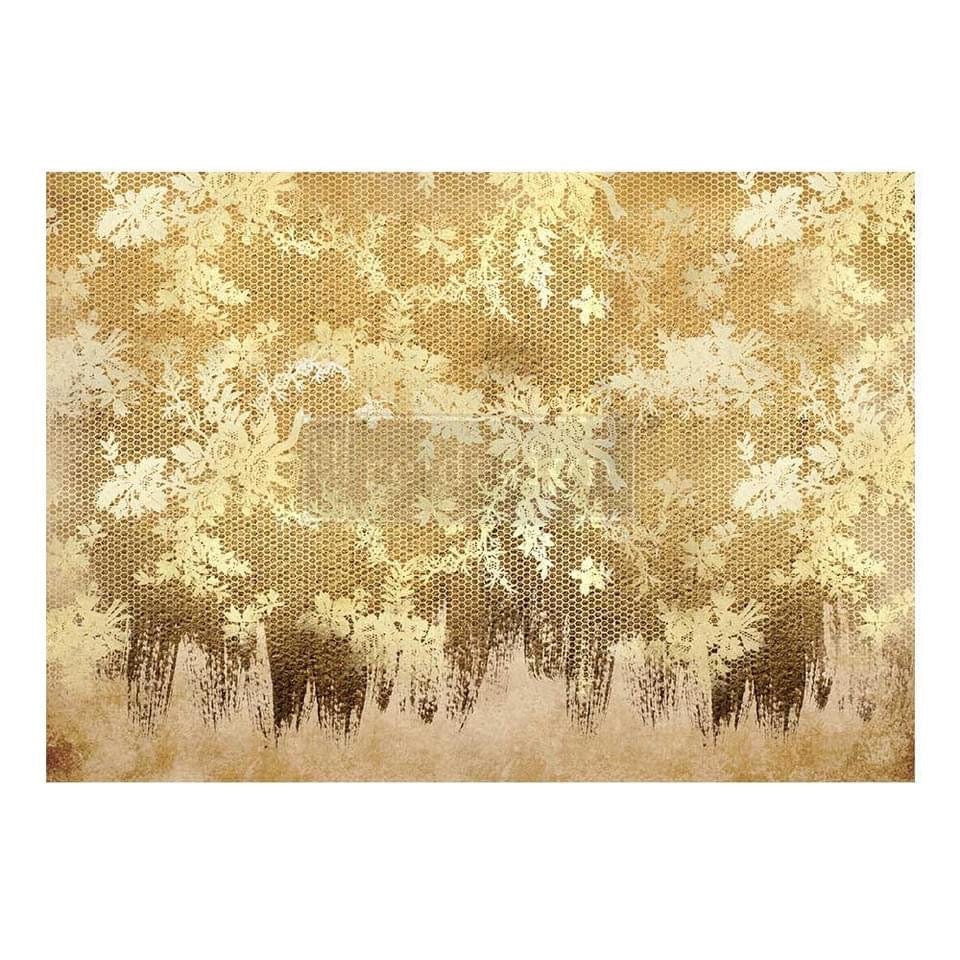 ReDesign with Prima A1 DECOUPAGE FIBER – GILDED LACE – 1 SHEET, A1 SIZE