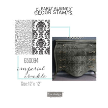 Load image into Gallery viewer, ReDesign with Prima Decor Stamps CLEARLY-ALIGNED DÉCOR STAMPS – IMPERIAL CRACKLE – 12×12 CLEAR CLING
