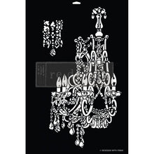 Load image into Gallery viewer, ReDesign with Prima DÉCOR STENCIL – EMPIRE CHANDELIER – 1 PC – DESIGN SIZE 15.6″X24″ / SHEET SIZE 16″X24″X 16 MIL – LASER CUT ON 16 MIL MYLAR
