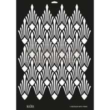 Load image into Gallery viewer, ReDesign with Prima DÉCOR STENCIL KACHA – SUN LIT DIAMONDS – 1 PC – DESIGN SIZE 17″X22.8″ / SHEET SIZE 18″X25.5″X 16 MIL – LASER CUT ON 16 MIL MYLAR
