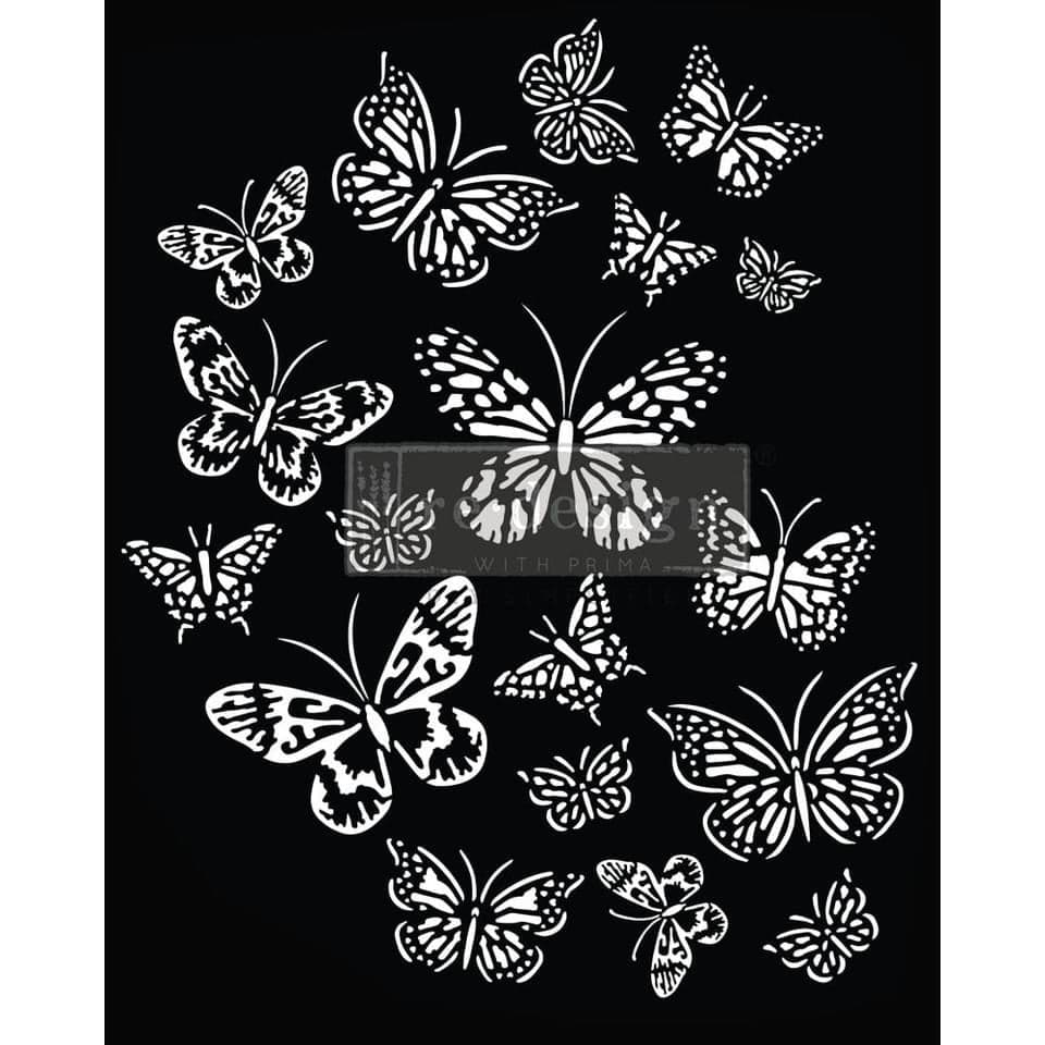 ReDesign with Prima DECOR STENCILS® – BUTTERFLY LOVE – 1 PC, SHEET SIZE 20″X16″