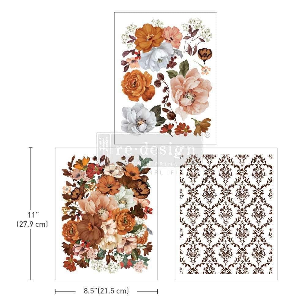 Redesign with Prima Decor Transfers Dried Wildflowers