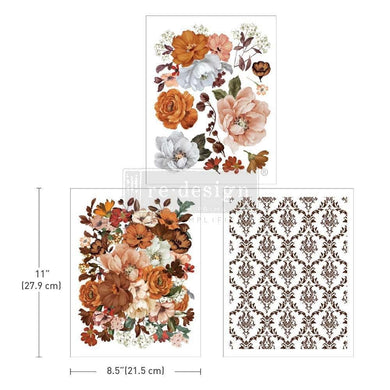 ReDesign with Prima DECOR TRANSFERS® 8.5×11 – CLASSIC PEACH – 3 SHEETS, 8.5″X11″