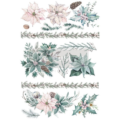 ReDesign with Prima Decor Transfers DECOR TRANSFERS® – EVERGREEN FLORALS – TOTAL SHEET SIZE 24″X35″, CUT INTO 3 SHEETS