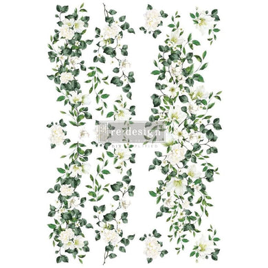 ReDesign with Prima DECOR TRANSFERS® – FLOWERS ON THE TRELLIS – TOTAL SHEET SIZE 24×35, CUT INTO 2 SHEETS