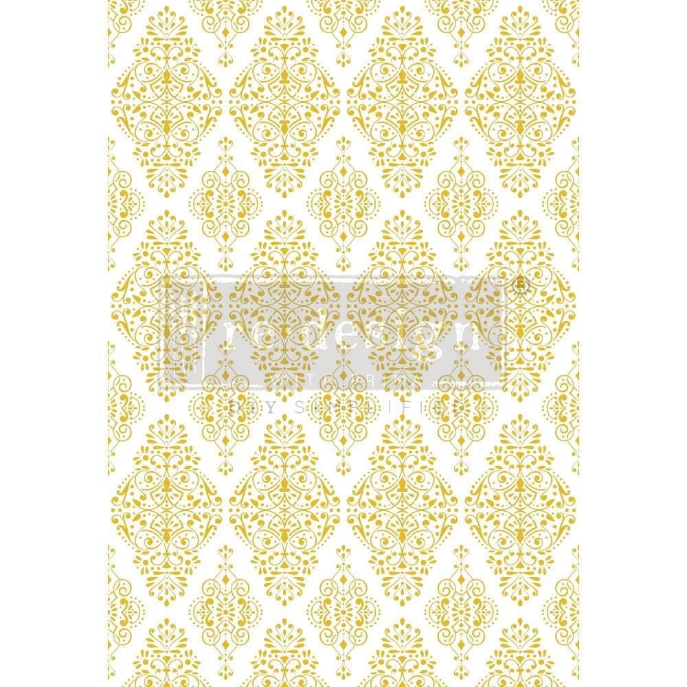 ReDesign with Prima DECOR TRANSFERS® – KACHA GOLD DAMASK